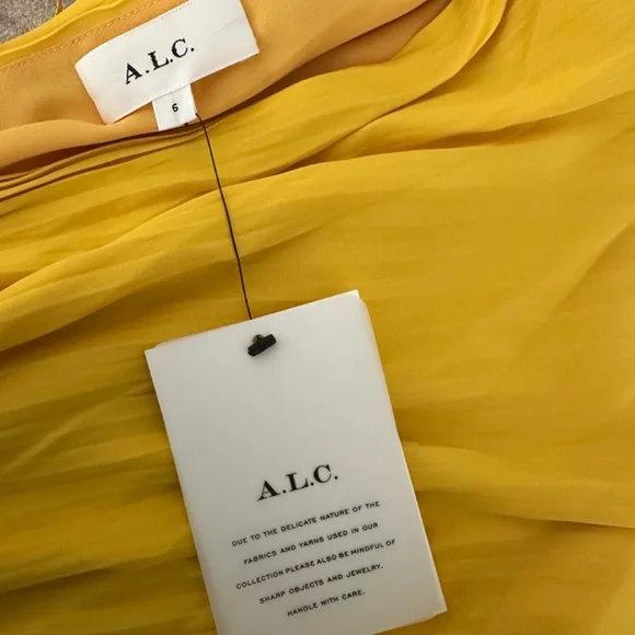 A.L.C. Yellow One-Shoulder Dress - Picture 2 of 3